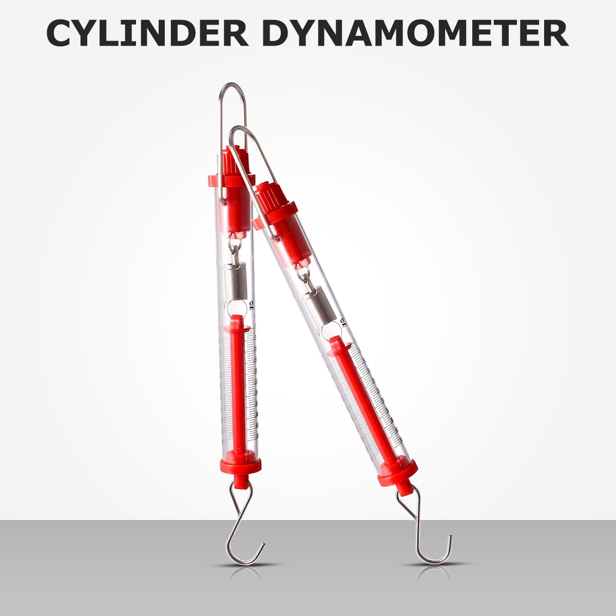 2pcs Portable Mechanical Scale Plastic Spring Scale Cylinder Dynamometer Spring Balance with