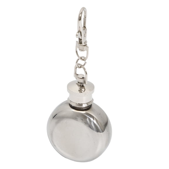2pcs Portable Stainless Steel Mini Flask With Keychain 1oz Pocket Flask For Camping Discreet And Leak-Proof Wine Bottles