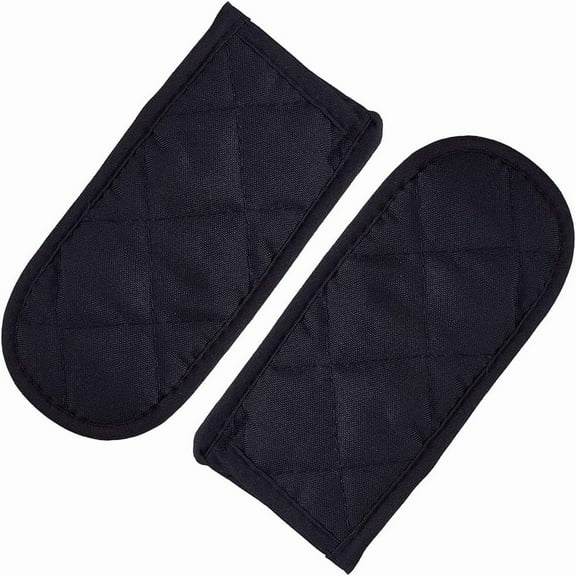 2pcs Pot Handle Covers Pan Handle Sleeve Heat Resistant Iron Skillet Handle Covers Handle Holder Sleeves Cover for Kitchen Baking Cooking BBQ Cookwares Black diy