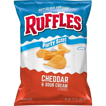 2pcs Potato Chips, Cheddar & Sour Cream, 12.5 oz Party Size Bag