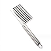2pcs Potato Cutting Knife Stainless Steel Wavy Crinkle Cut Slicer for Potatoes Carrots Cucumbers Suitable for Home BBQ Kitchen Use