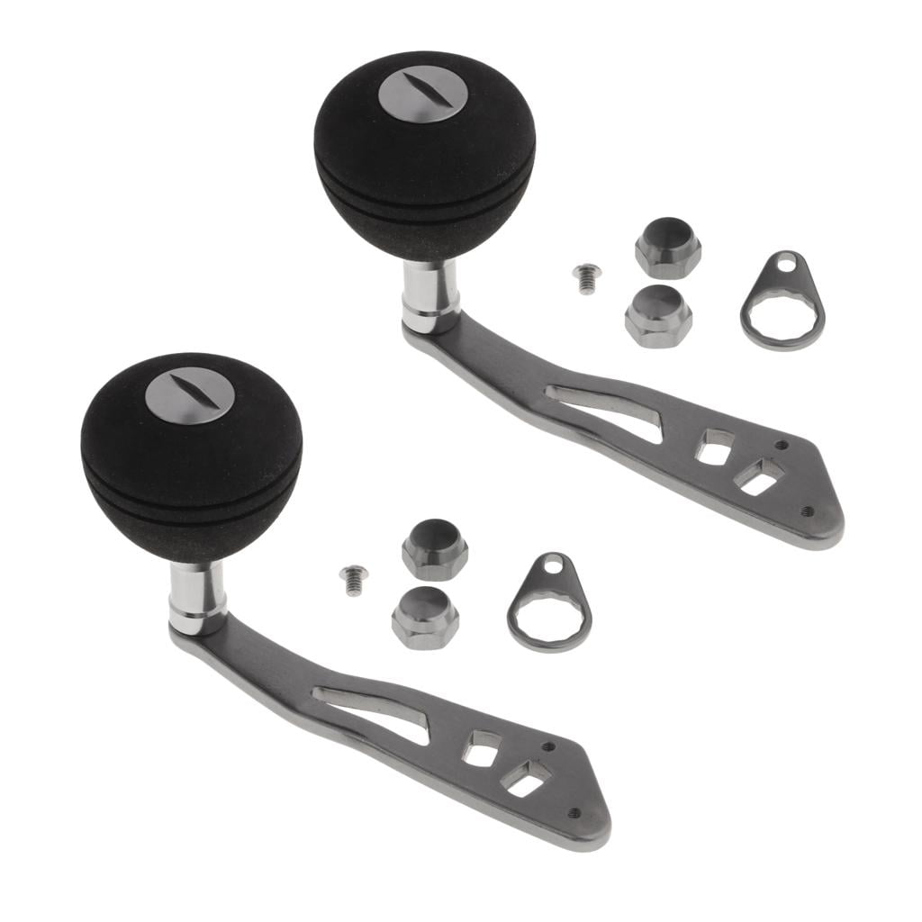 2pcs Power Single Fishing Reel Handle EVA Knob Drum Baitcasting Reel Handle