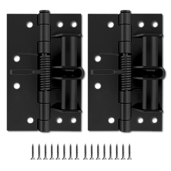 2pcs Practical 4Inch Aligning Spring Hinges for Automatic Door Closing with 90 Degree Positioning in Elegant Finish