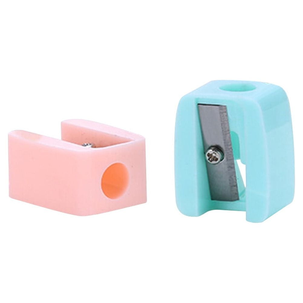 2pcs Precision Cosmetic Pencil Sharpener for Eyebrow Lipliner Eyeliner (Random Color)