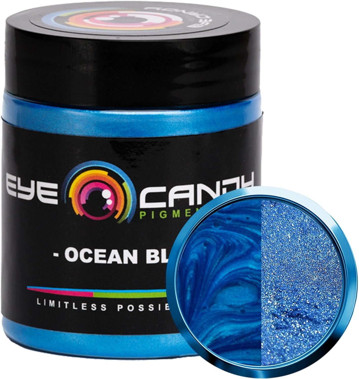 2pcs Premium Mica Powder Pigment “Ocean Blue” (25g) Multipurpose DIY