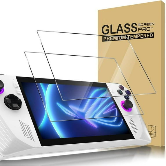 2pcs Professional 9H HD Curved Edge Handheld Console Tempered Glass Game Accessories Protective Film Screen Protector 2PCS FOR ROG ALLY X