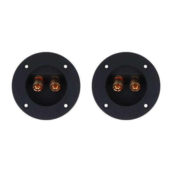 RENACLIPY Speaker Terminal Cup Subwoofer Box Terminals Gold-Plated Metal 2Pcs 3x3x0.9In