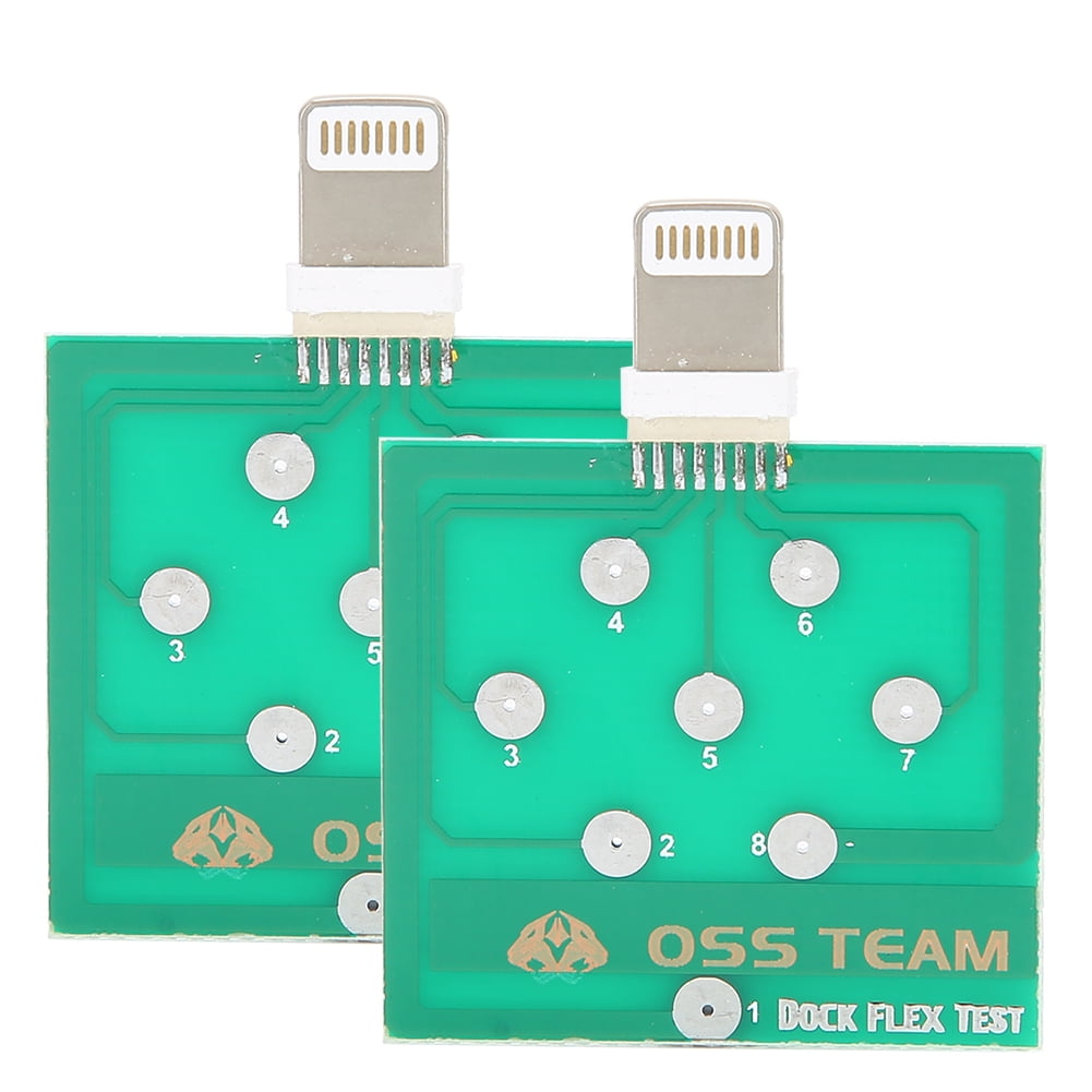 2pcs Professional Dock Test Board USB 5-Pin Battery Power Charging Port Easy Test Repair Tool for iOS Phone