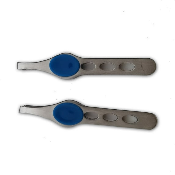 2pcs Professional Eyebrow Tweezers Hair Beauty Slanted Stainless Steel Kit Tool