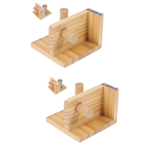 CIMAXIC Khaki Tape Dispenser Professional Sticker Cutter for Home 2Pcs