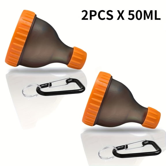 2pcs Protein Powder Container to Go Funnel-Mini Funnel with Keychain and Keyring, Water Bottle Funnel, Protein Funnel for Water Bottles & Shakers