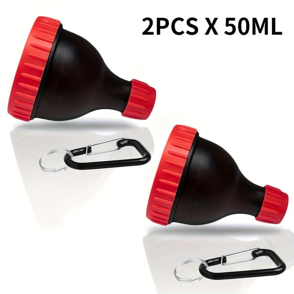 2pcs Protein Powder Container to Go Funnel-Mini Funnel with Keychain and Keyring, Water Bottle Funnel, Protein Funnel for Water Bottles & Shakers
