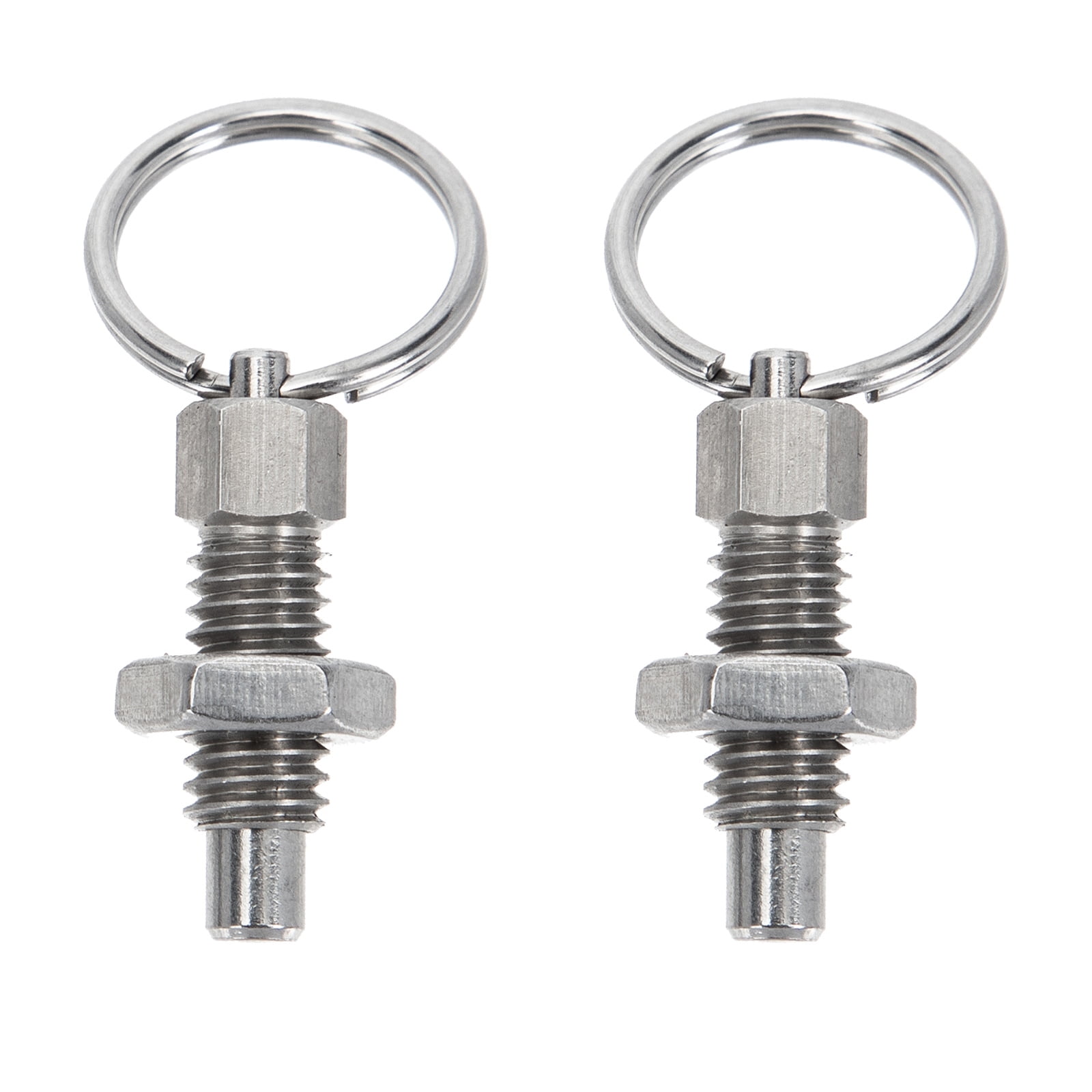 2pcs Pulls Ring Indexing Plunger Stainless Steel Retractable Spring