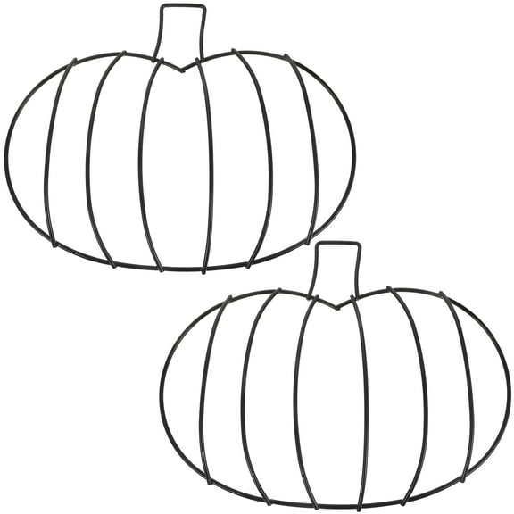 2pcs Pumpkin Wreath Form Pumpkin Wreath Wire Frame Halloween DIY Frame Decoration