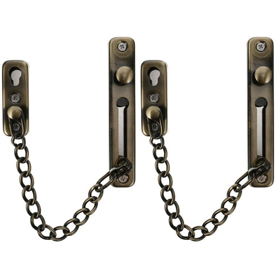2pcs Punch Free Anti-theft Door Chain Latch Safe Guard Chain Lock for Inside Door