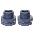 thumbnail image 1 of 2pcs Pvc 3/4 Inch Thread Water Tank Bulkhead Fitting Adapter With Seal Gasket, 1 of 5