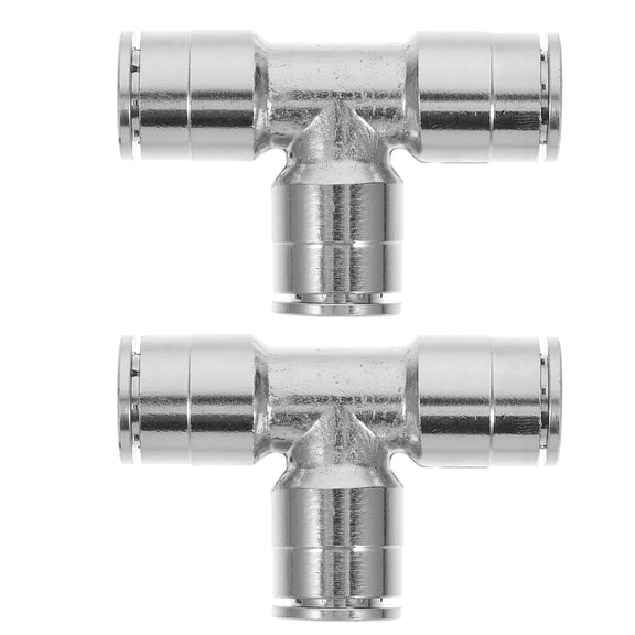 Homoyoyo 2Pcs Quick Connect Copper Tee Air Hose Fittings Secure Push to Connect for Garden Air Hose