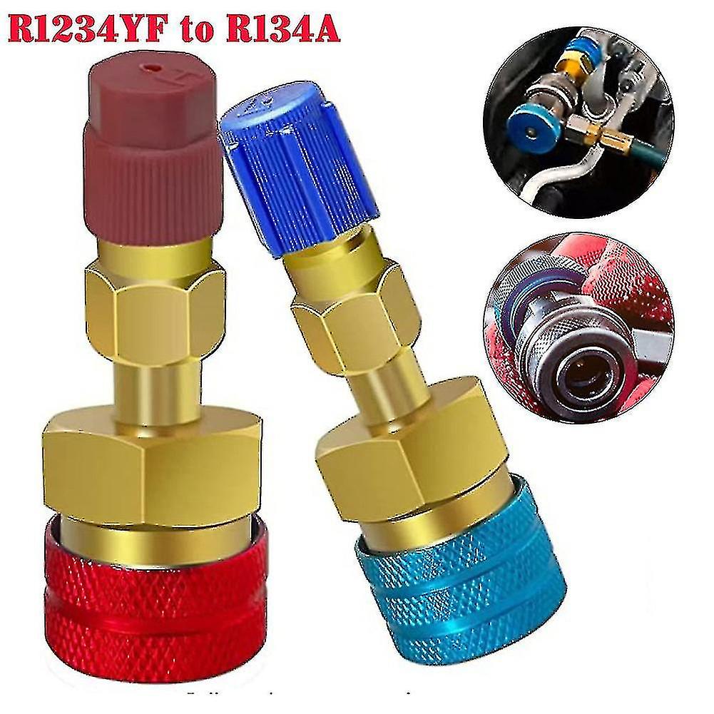 2pcs Quick Connector Adapters R1234yf To R134a High Quick Couplers