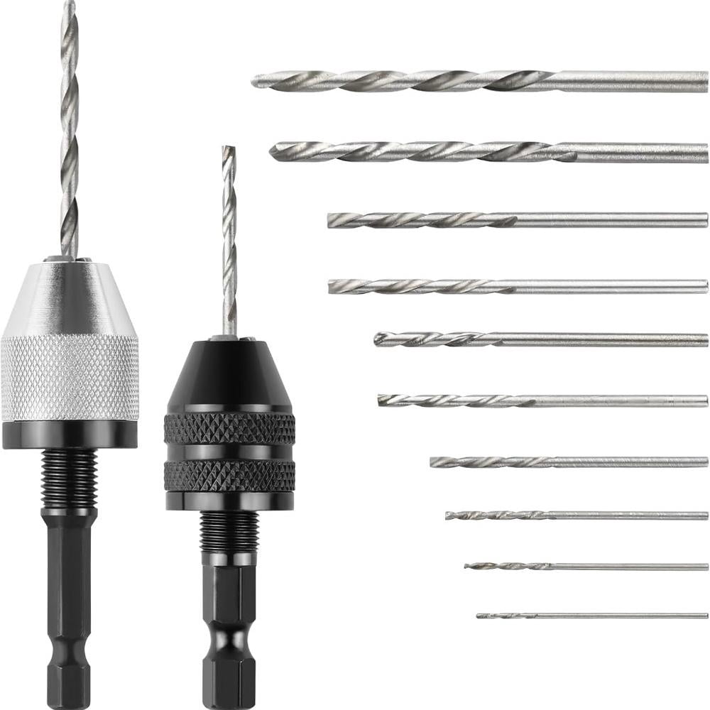 Hand Drill Chuck 1/4 Double Pinion Wooden Handle Intricate Drilling