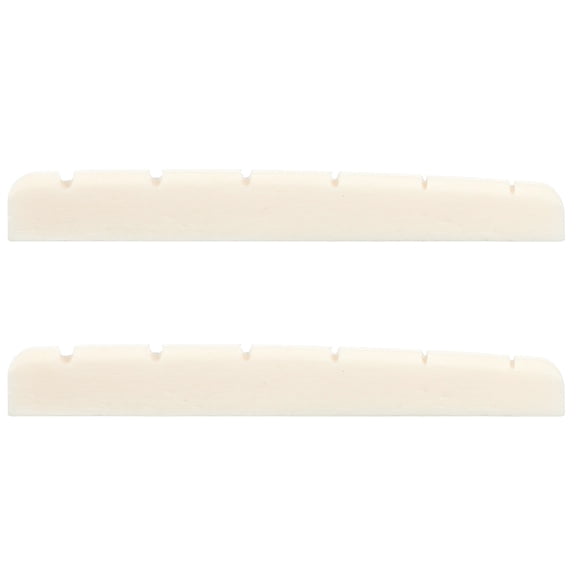 2pcs Quick and Easy 42mm Bone Slotted Electric Guitar Nut Flat Bottom for 6 String Flat Bottoms Repair Tool