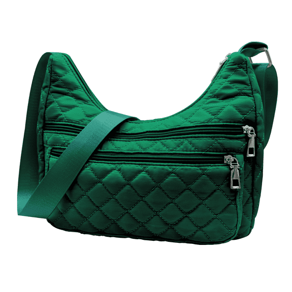 2pcs Quilted Nylon Tote & Crossbody Bag Set for Women - Spacious Laptop Shoulder Purse, Durable Hobo Messenger Bag for Work, Travel, Gym & Daily Essentials