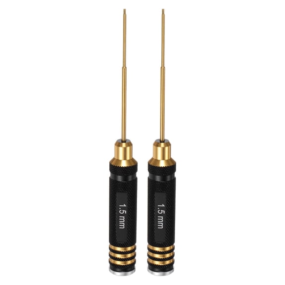2pcs RC Hex Screwdriver 1.5mm Titanium Hexagon Screwdrivers Wrench Steel RC Hex Driver Repair Tool for RC Models Car Helicopter Boat