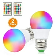 2pcs RGB RGBW LED Bulbs Magic Color Changing Lighting Decor Light + IR Remote Control