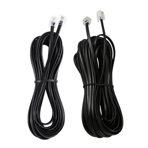 2pcs RJ11 6P4C Telephone Cable Cord ADSL Modem - 5 Meters & 10 Meters