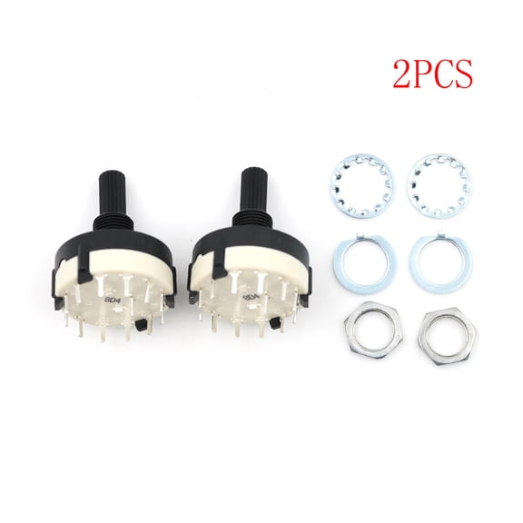 2pcs RS26 1 Pole Position 12 Selectable Band Rotary Channel Selector Switch WA
