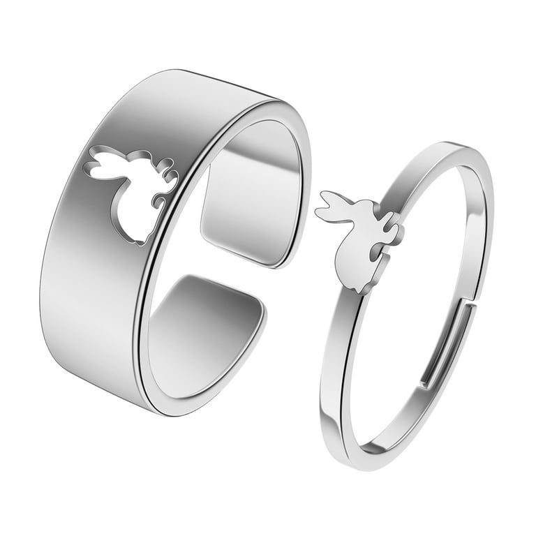 Promise Rings Stainless Steel Rings For Couples Matching Promise