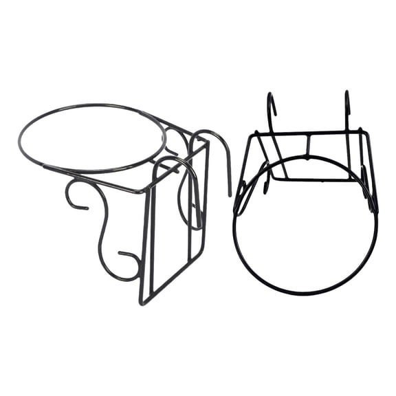 2pcs Rail Planter Baskets Flower Pot Hanging Rack Railing Hanging Flowerpot Stand