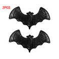 thumbnail image 1 of 2pcs Rattan Bat Halloween Wall Hanging Ornament, Natural Woven Black Bat Decor, Rustic Spooky Decoration for Wall, Door, Porch, Home & Holiday Festive Display, 1 of 6