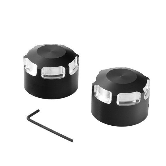 2pcs Rear Axles Nut Cover Caps for 2008-Up Replacement Aluminum Alloy Nut Cover with Wrench Vehicle Accessories