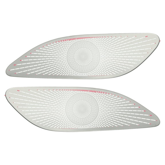 2pcs Rear Door Speaker Frame Cover Trim Car Audio Grille Fit for Mercedes Benz E-Class 17-22 Silver Tone