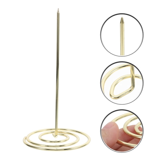 FOLOYORI 2 Pcs Restaurant Order Ticket Holder Golden Simple Design Memo Holding Kitchen Supplies for Office Use
