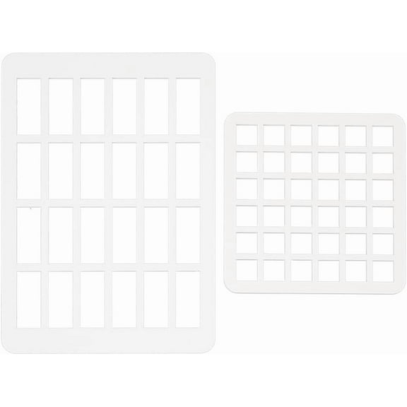 2pcs Rectangle Swatching Template Stencil Acrylic Drawing Stencils Paint Stencils 8.26x5.7 Inch