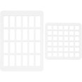 thumbnail image 1 of 2pcs Rectangle Swatching Template Stencil Acrylic Drawing Stencils Paint Stencils for Fabric Walls Crafts Arts Paper Home Decoration 8.26x5.7 Inch, 1 of 9
