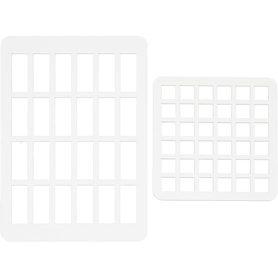 2pcs Rectangle Swatching Template Stencil Acrylic Drawing Stencils Paint Stencils for Fabric Walls Crafts Arts Paper Home Decoration 8.26x5.7 Inch