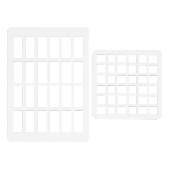 2pcs Rectangle Swatching Template Stencil Acrylic Drawing Stencils Paint Stencils