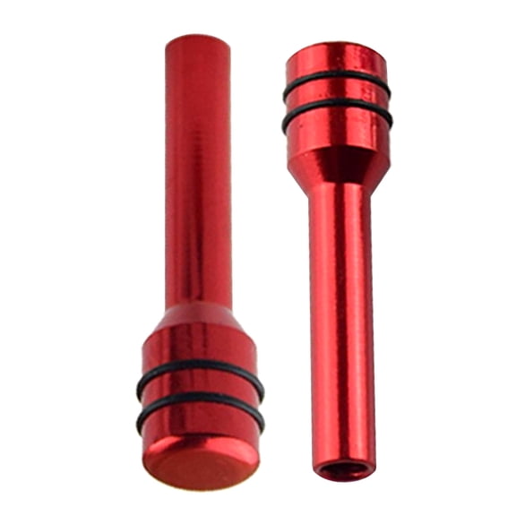 2pcs Red-Aluminum Alloy Car Safety Door Lock Pins, Truck Door Interior Screw Knob for Pull Pins, Car Accessories