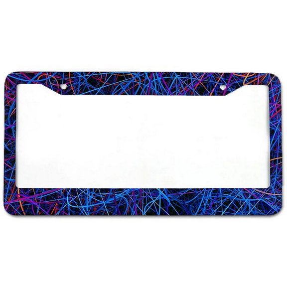 2pcs Red Lips Aluminum Tags Frames Premium License Plate Frames Solid Rust-Proof Holder for Front and Rear Car Tags With Screw Caps