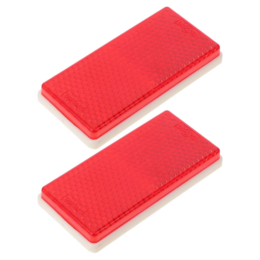 WHAMVOX Red Plastic Reflectors for Vehicles Enhanced Night Safety High Reflectivity Splashproof Easy Installation 2pcs