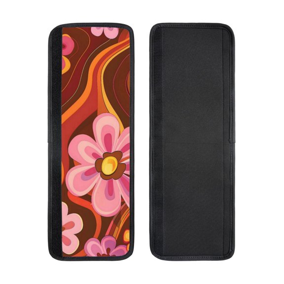 2pcs Refrigerator Door Handle Cover Kitchen Appliance Dishwashers Microwave Oven Cabinet Furniture Decor 5.1x15.7in Groovy Flowers (14)
