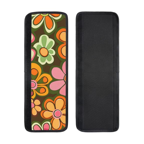 2pcs Refrigerator Door Handle Cover Kitchen Appliance Dishwashers Microwave Oven Cabinet Furniture Decor 5.1x15.7in Groovy Flowers (23)