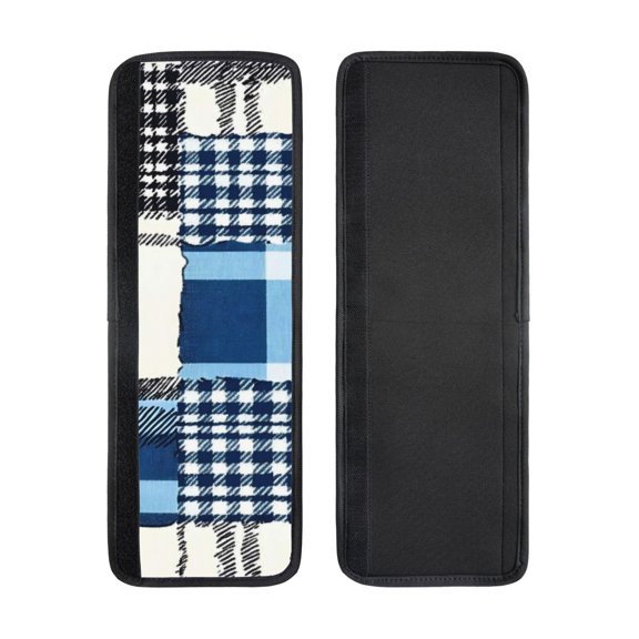 2pcs Refrigerator Door Handle Cover Kitchen Appliance Dishwashers Microwave Oven Cabinet Furniture Decor 5.1x15.7in Mediumblue Houndstooth Buffalo Plaid Tartan Check Scotland