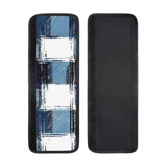 2pcs Refrigerator Door Handle Cover Kitchen Appliance Dishwashers Microwave Oven Cabinet Furniture Decor 5.1x15.7in Mediumblue Houndstooth Buffalo Plaid Tartan Check Scotland