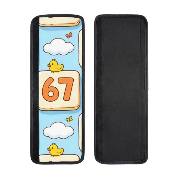 2pcs Refrigerator Door Handle Cover Kitchen Appliance Dishwashers Microwave Oven Cabinet Furniture Decor 5.1x15.7in Number 67 Duck Cloud Butterfly