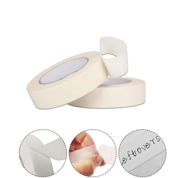 2pcs Refrigerator Paper Tape,QZS Freezer Tape to Write On for Food Containers,Removable Refrigerator Food Labels for Office,Home,0.8"x164ft