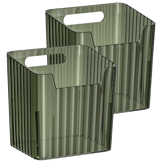 2pcs Refrigerator Side Door Storage Boxes Clear Refrigerator Organizers for Fridge