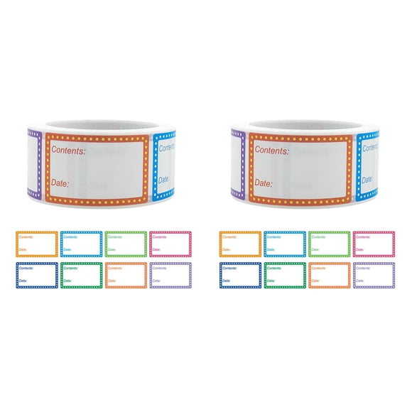 2pcs Removable Freezer Labels, Food Labels, Refrigerator Freezer Tape Label Easy Clean Leaves No Residue, home office essentials
